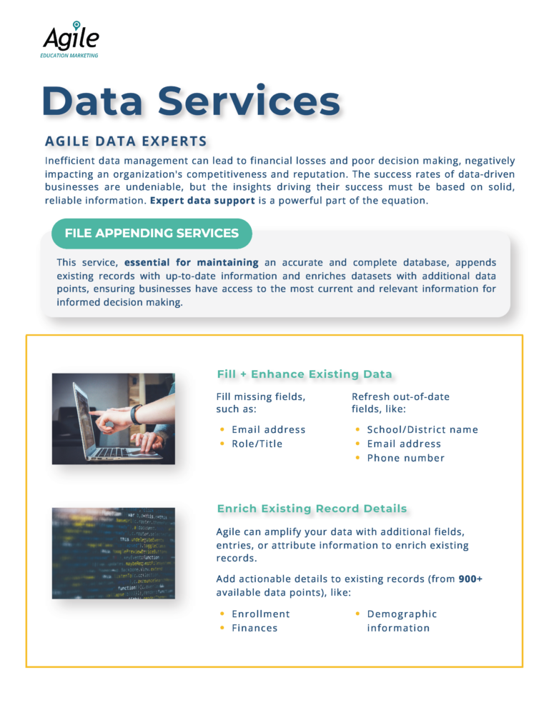 Agile Data Services product sheet preview