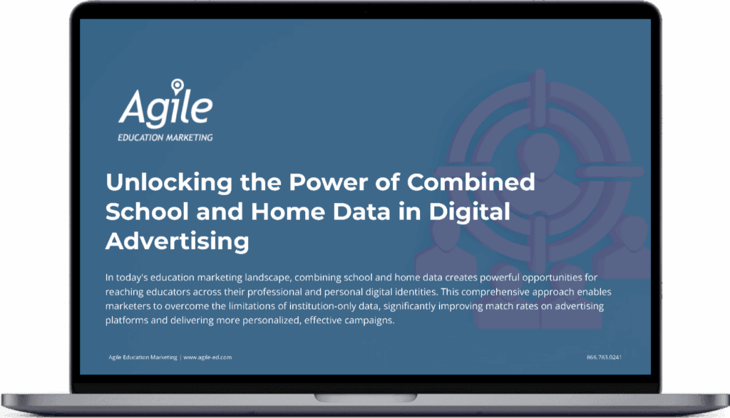 Combined School Home Data eBook cover on laptop img