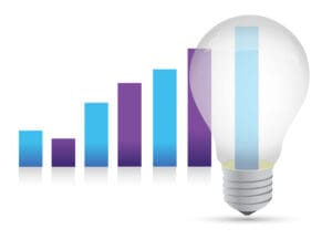 Lightbulb foreground of bar chart img