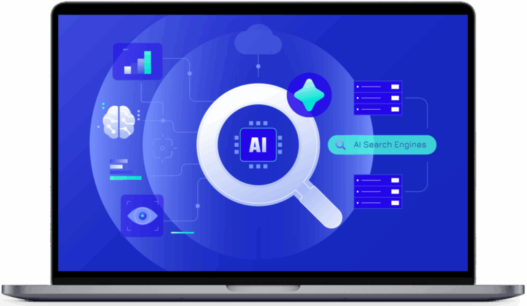 Search AI Search GEO SEO on laptop img