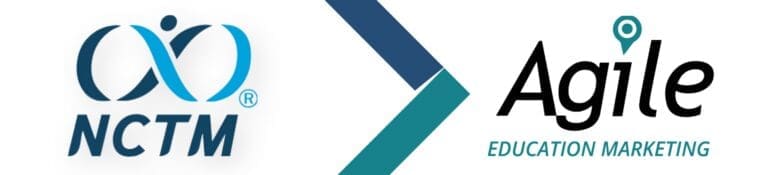 Banner showing the NCTM logo on the left and the Agile Education Marketing logo on the right.