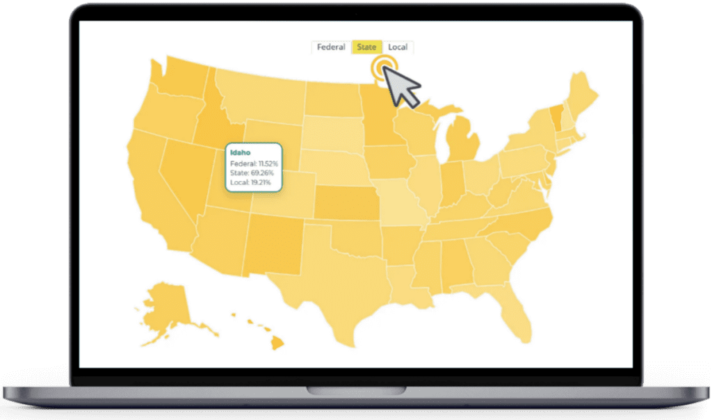 K-12 Local Funding Map on laptop img