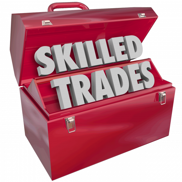 Toolbox with words "Skilled Trades" img